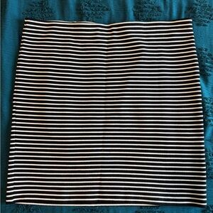 Striped Black and White Women's Skirt